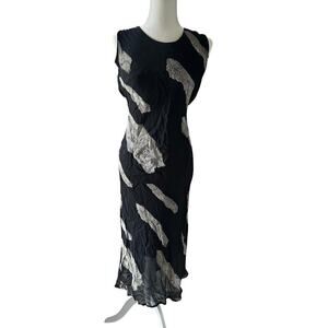 Vintage lapis 100% silk dress